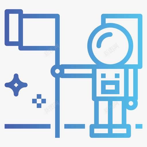 宇航员太空72梯度图标svg_新图网 https://ixintu.com 太空72 宇航员 梯度
