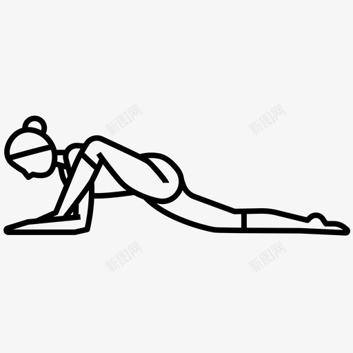 瑜伽姿势柔韧性蜥蜴图标svg_新图网 https://ixintu.com 柔韧性 瑜伽姿势 瑜伽姿势轮廓 蜥蜴
