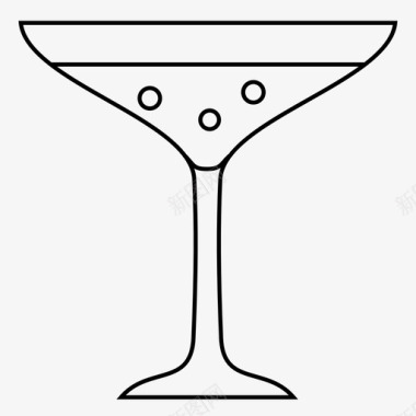 香槟鸡尾酒玻璃杯图标图标