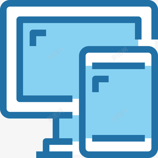计算机设备和技术4蓝色图标svg_新图网 https://ixintu.com 蓝色 计算机 设备和技术4