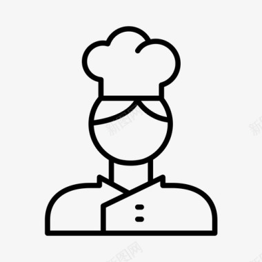 厨师咖啡馆食物图标图标
