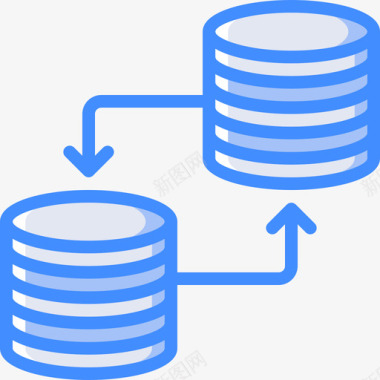数据库网络和数据库11蓝色图标图标