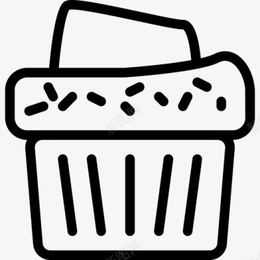 纸杯蛋糕食品88直系图标图标