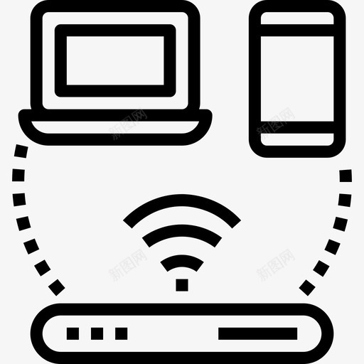 Wifi酒店服务大纲线性图标svg_新图网 https://ixintu.com Wifi 线性 酒店服务大纲