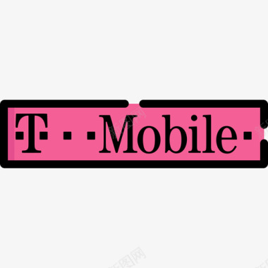 TMobile技术徽标线性颜色图标图标