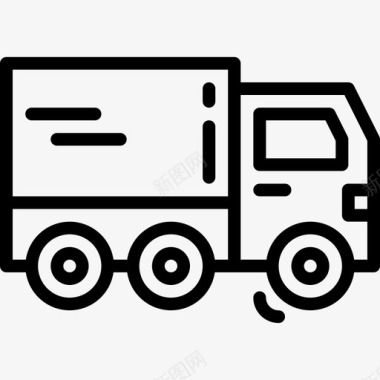 送货车物流配送8直线图标图标