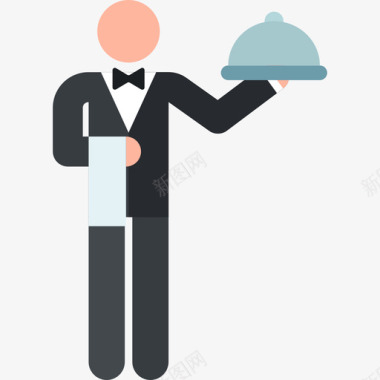 服务员餐厅2彩色图标图标