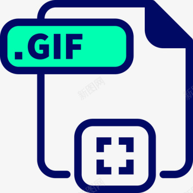 Gif文件24绿色阴影图标图标