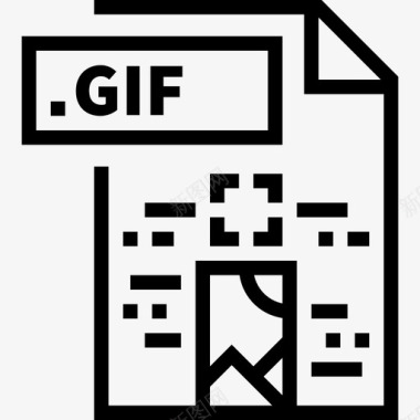 Gif文件25线性图标图标