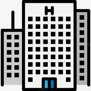 酒店旅游109线性颜色图标图标