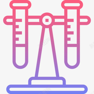 试管科学50线性梯度图标图标