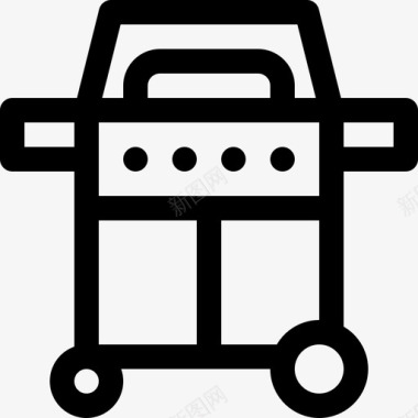 烤肉架烧烤10线性图标图标