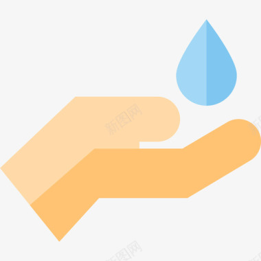 洗手卫生常规5扁平图标图标