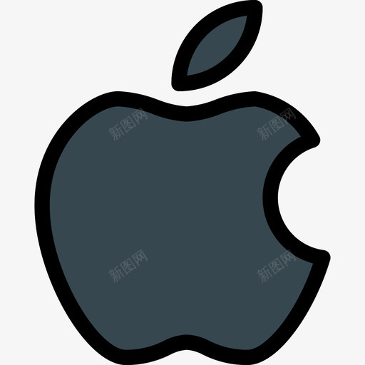 苹果商标和品牌2线性颜色图标svg_新图网 https://ixintu.com 商标和品牌2 线性颜色 苹果