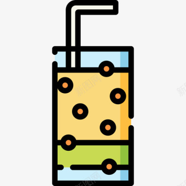 果汁夏季派对11原色图标图标