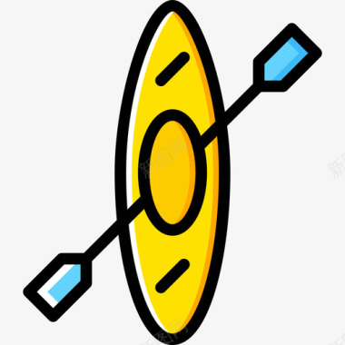 皮艇运动47黄色图标图标