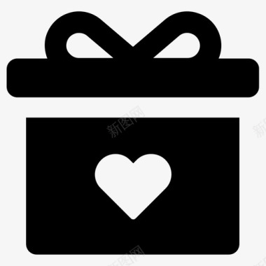 礼品礼品盒爱情礼物图标图标