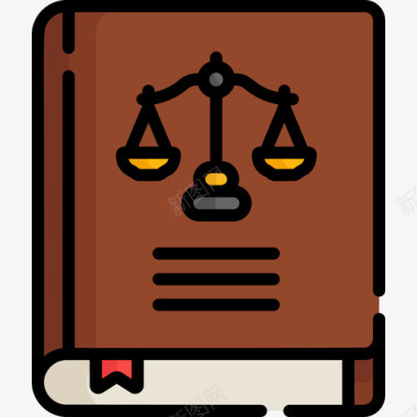 法律书籍政治2线性色彩图标图标