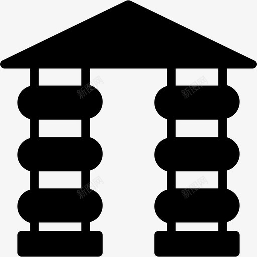 拱门建筑4填充图标svg_新图网 https://ixintu.com 填充 建筑4 拱门