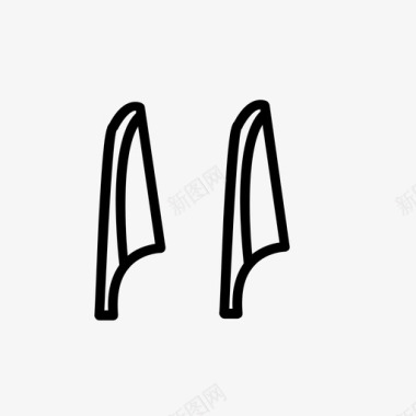 两个芦苇字母埃及图标图标