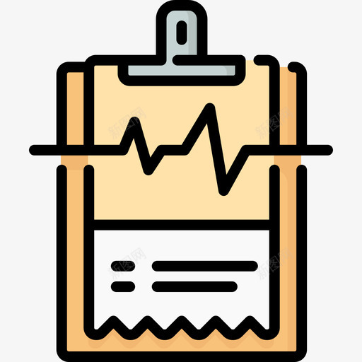 心电图医学47线颜色图标svg_新图网 https://ixintu.com 医学47 心电图 线颜色