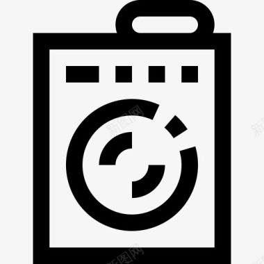 洗衣机旅行和酒店直线型图标图标