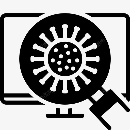 完全扫描计算机病毒图标svg_新图网 https://ixintu.com 完全扫描 病毒 计算机