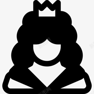 女王皇室7填充图标图标