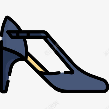 高跟鞋5线条色图标图标