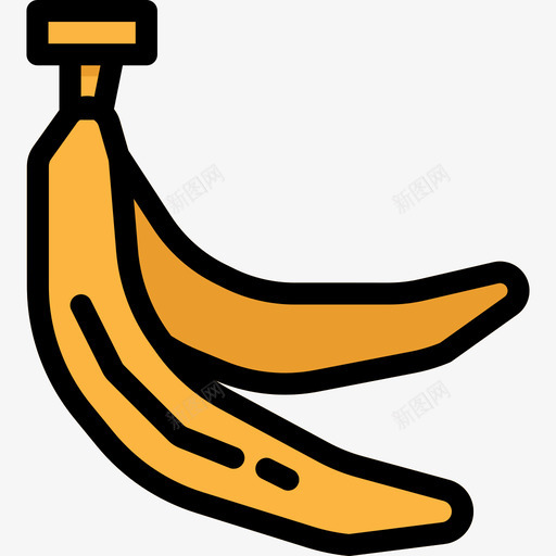 香蕉健康9线性颜色图标svg_新图网 https://ixintu.com 健康9 线性颜色 香蕉