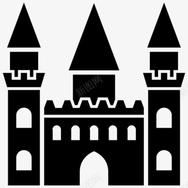 皇家城堡防御城堡仙女厅图标图标