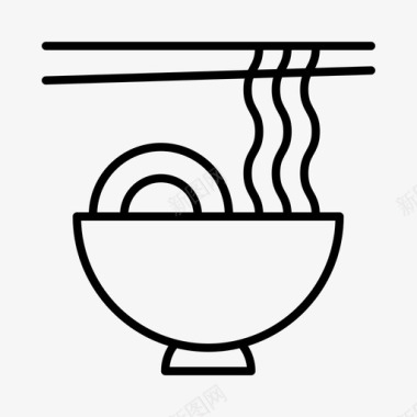 亚洲餐厅烹饪食物图标图标