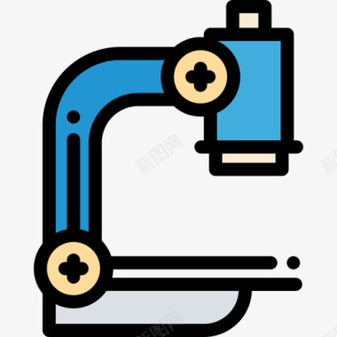显微镜医疗器械9线颜色图标图标