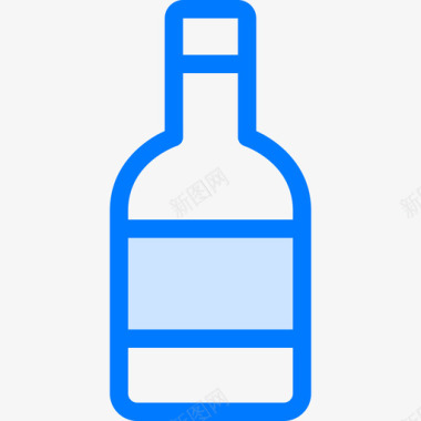 威士忌饮料8蓝色图标图标