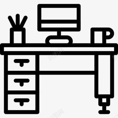 办公桌家具家用图标图标