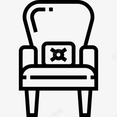 扶手椅家具73直线型图标图标