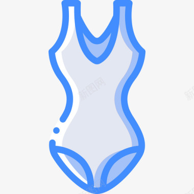 泳装夏装蓝色图标图标