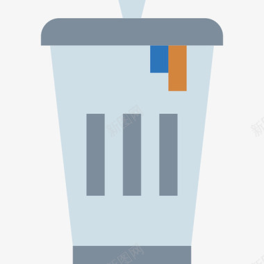 垃圾桶办公单元11平面图标图标