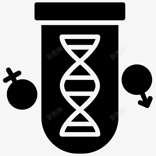 dna化学成分dna测试图标svg_新图网 https://ixintu.com dna dna测试 化学成分 基因 妇科字形图标 遗传学