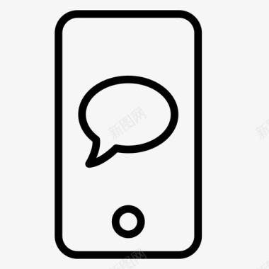 移动聊天智能手机用户界面图标图标