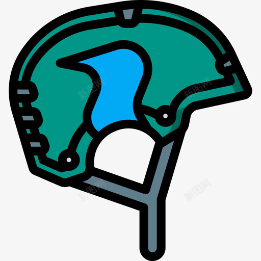 头盔极限运动线性颜色图标svg_新图网 https://ixintu.com 头盔 极限运动 线性颜色