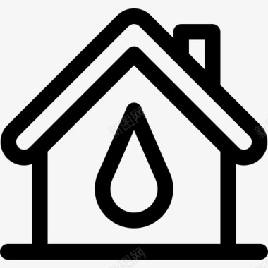 房屋水管工工具和元件4线性图标图标