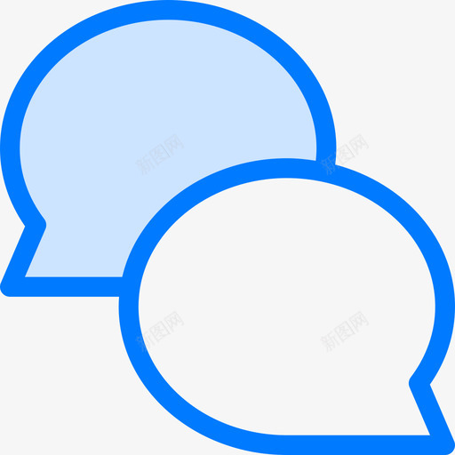 聊天留言和电子邮件2蓝色图标svg_新图网 https://ixintu.com 留言和电子邮件2 聊天 蓝色