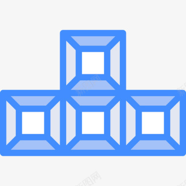 俄罗斯方块电子游戏8蓝色图标图标