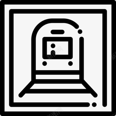 列车禁止信号4线性图标图标