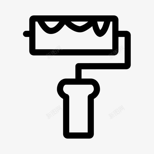 油漆辊刷子辊漆图标svg_新图网 https://ixintu.com 刷子 油漆辊 界面图标2中等 辊漆