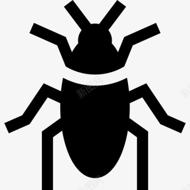蟑螂昆虫16填充图标图标