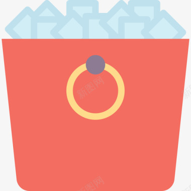 冰桶饮料7扁平图标图标