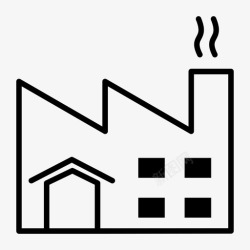 工厂办公室仓库工厂办公室图标高清图片