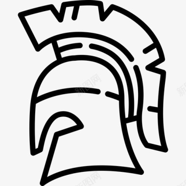 头盔考古学15线状图标图标